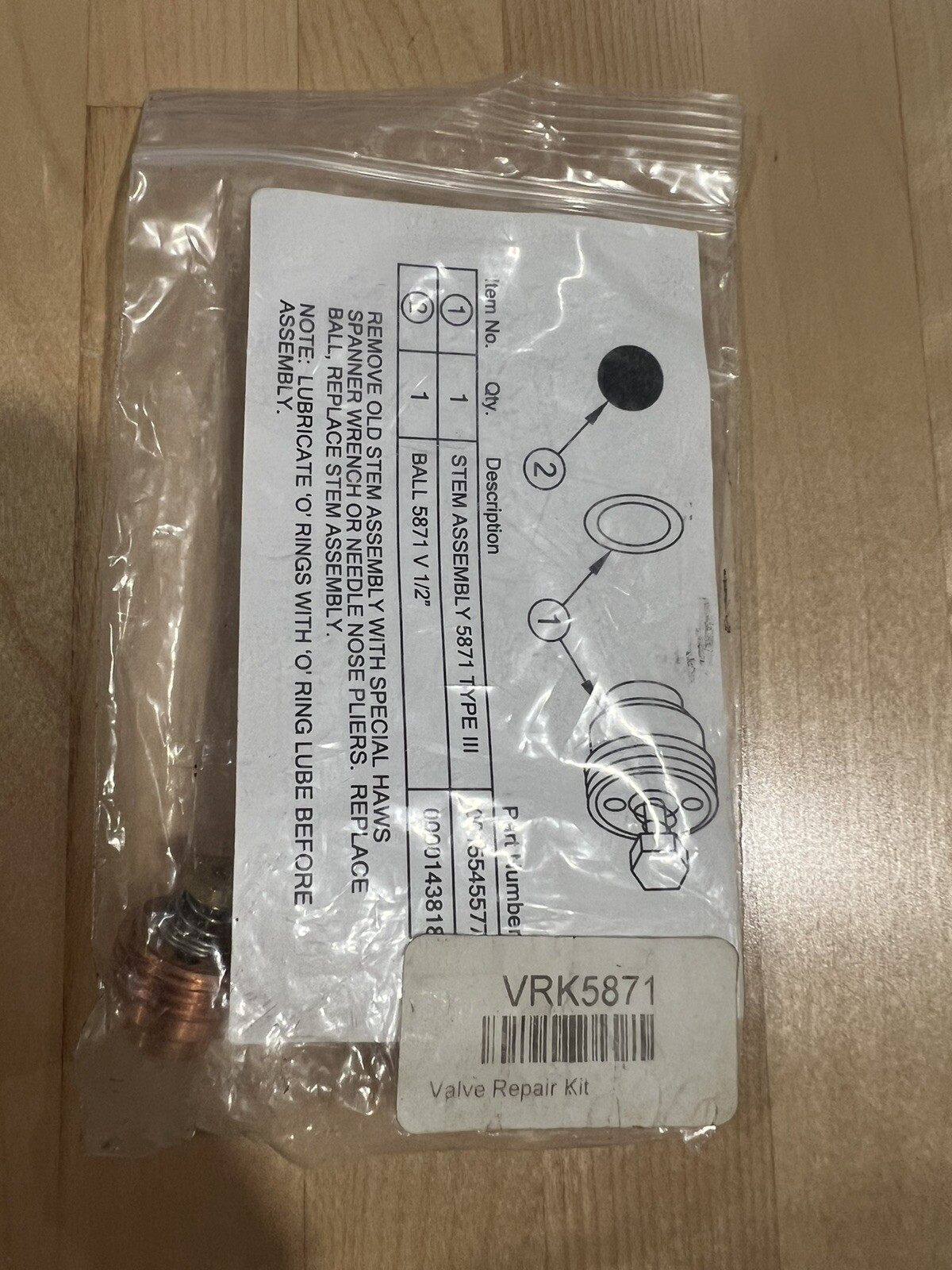 Haws VRK5871 Drinking Fountain Valve Repair Kit