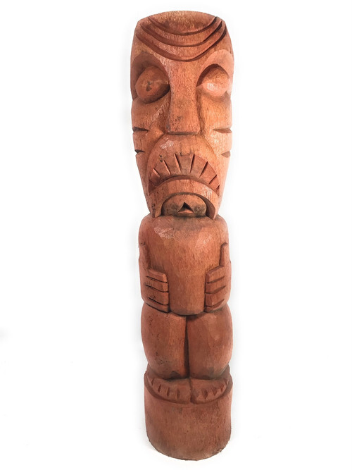 Kaena Chief Outdoor Tiki Totem Pole 40″ – Natural Finish | #lbj3036100N