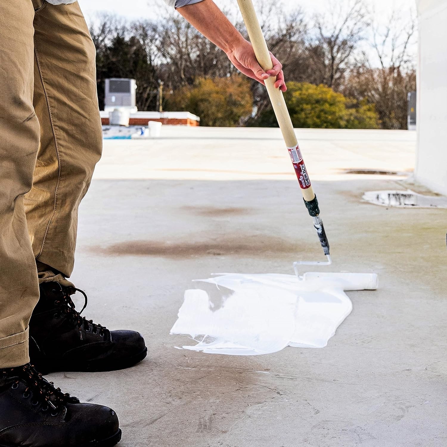 Roof Coating Rubberized Elasto-Resin Sealant 1 Gallon White Low Slope Waterproof