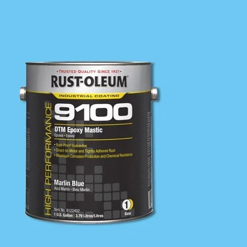 Rust-Oleum Marlin Light Blue DTM ROC Epoxy Mastic 9100 System Interior/Exterior