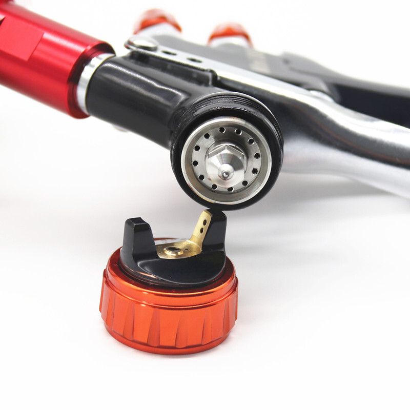Tank Air Spray With Mixing Cup And Adapter Paint Spray Gun 1.2/1.0MM Nozzle Kit