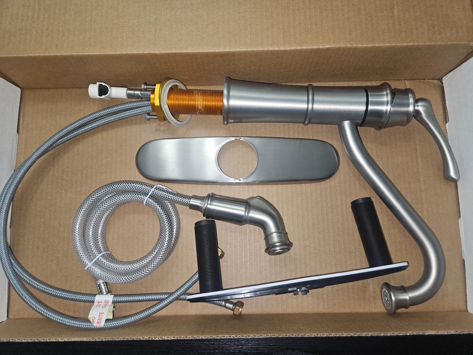 Moen Wetherly Stainless One-Handle High Arc Kitchen Faucet w/ Side Sprayer USED