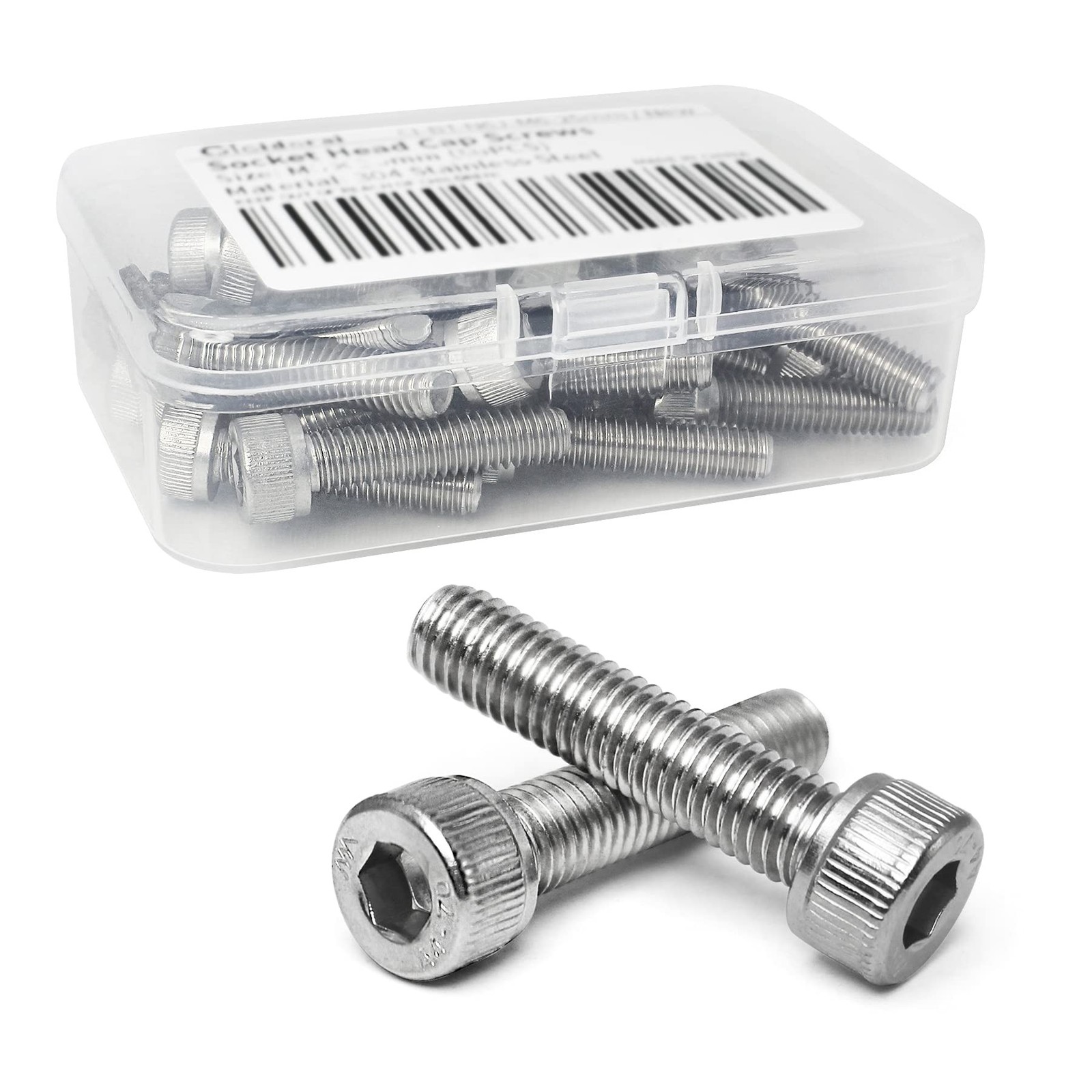 M6-1.0 x 20mm Socket Head Cap Screws Bolts, 304 Stainless Steel (A2-70), Alle…