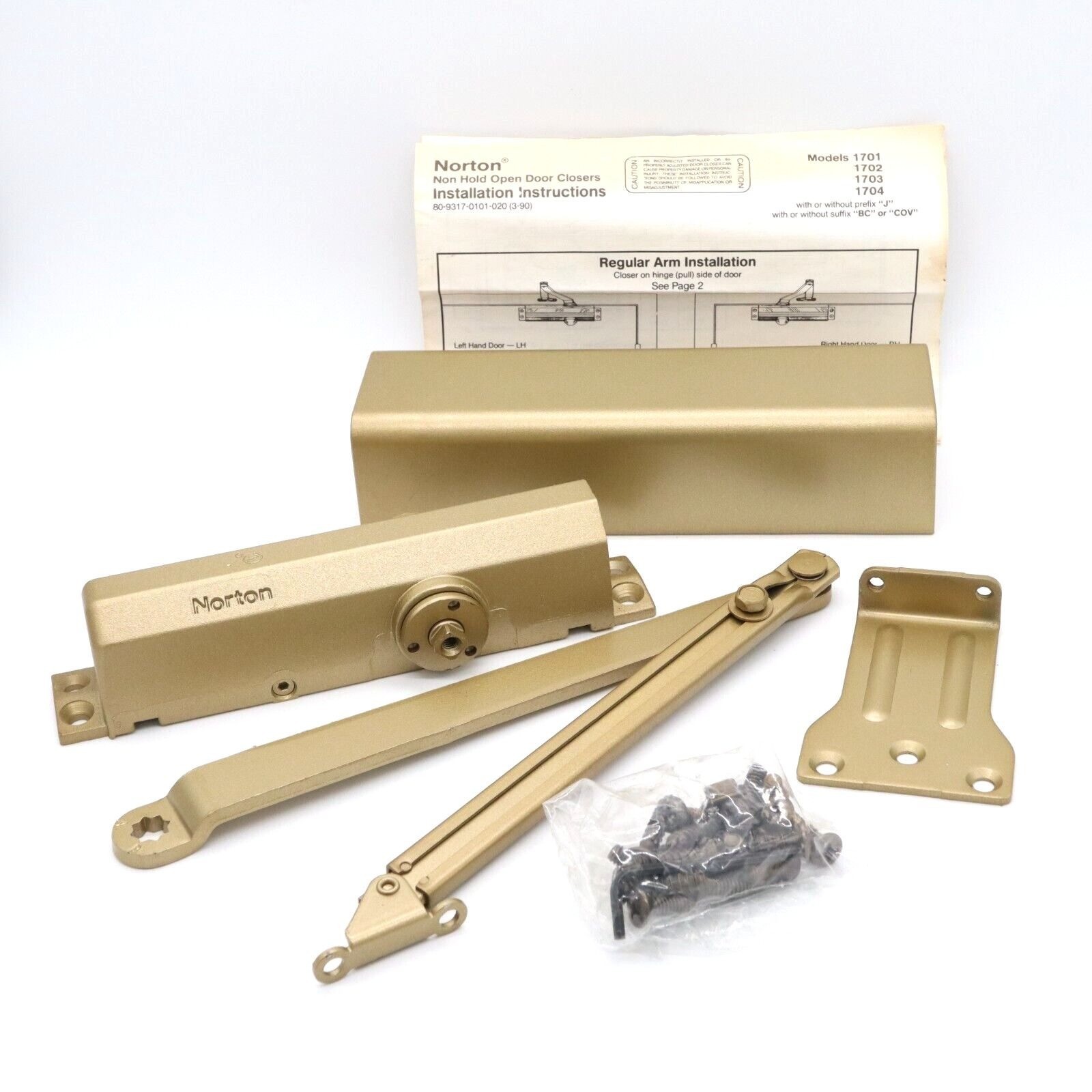 NORTON Door Controls 1703BC-COV Door Closer – Non hold-open – NOS Complete
