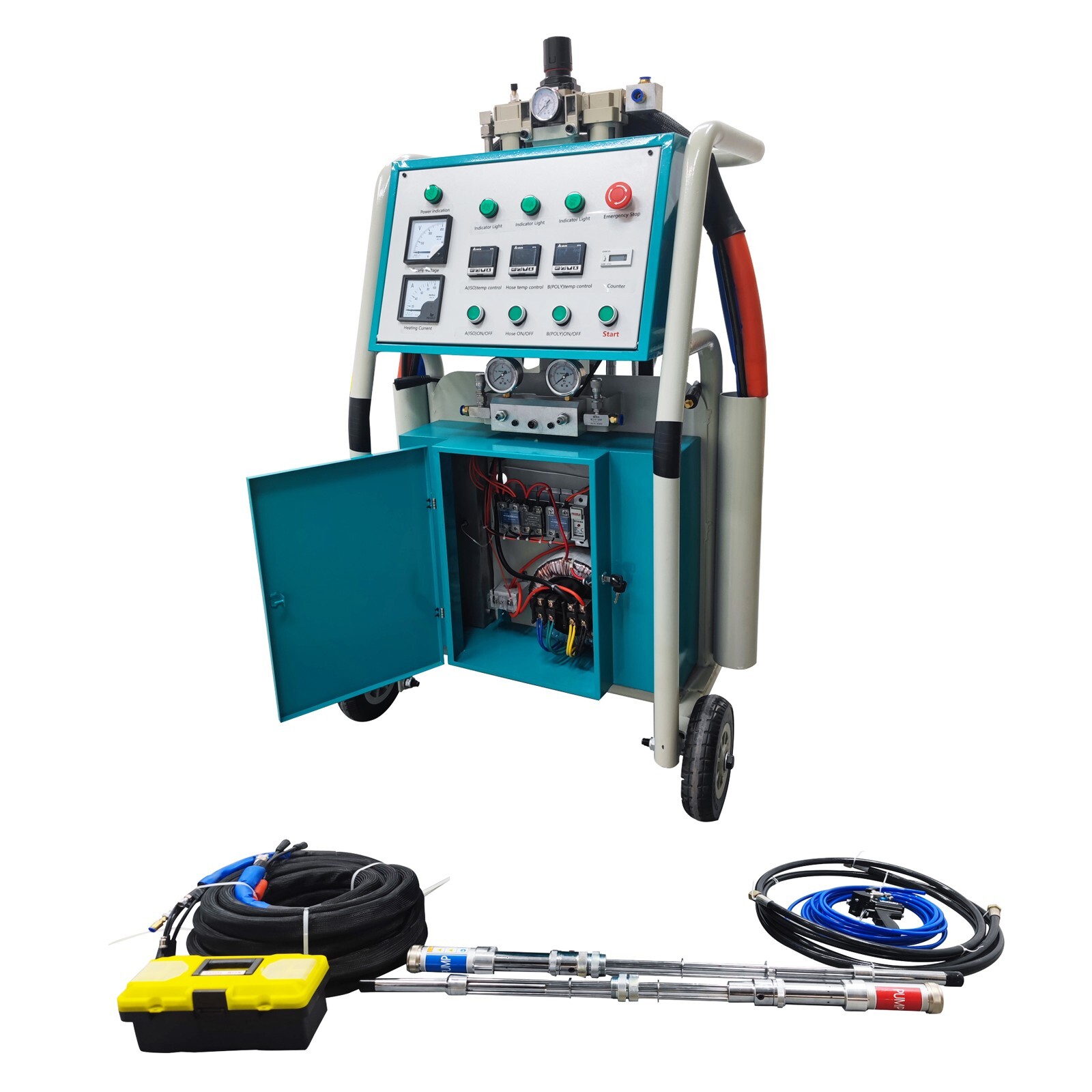 7.5KW 1:1 Polyurethane Foam Spray Insulation Machine110V 2-12 kg/min w/Spray Gun