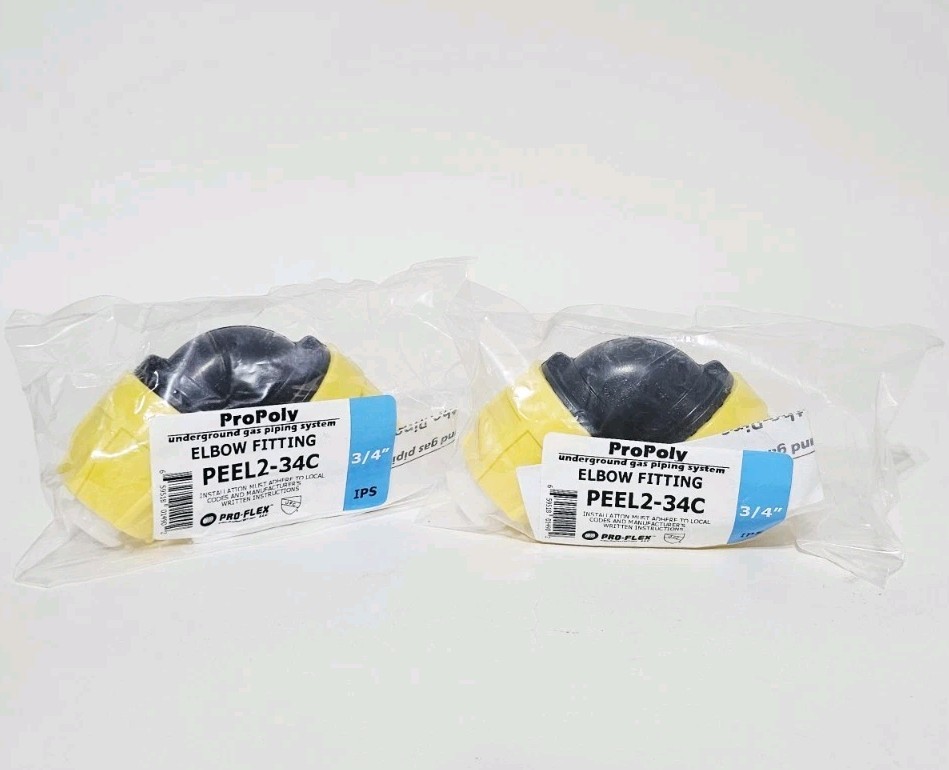 Pro-Flex ProPoly Underground 3/4 IPS Poly Gas Pipe 90 Degree Elbow LOT of 2