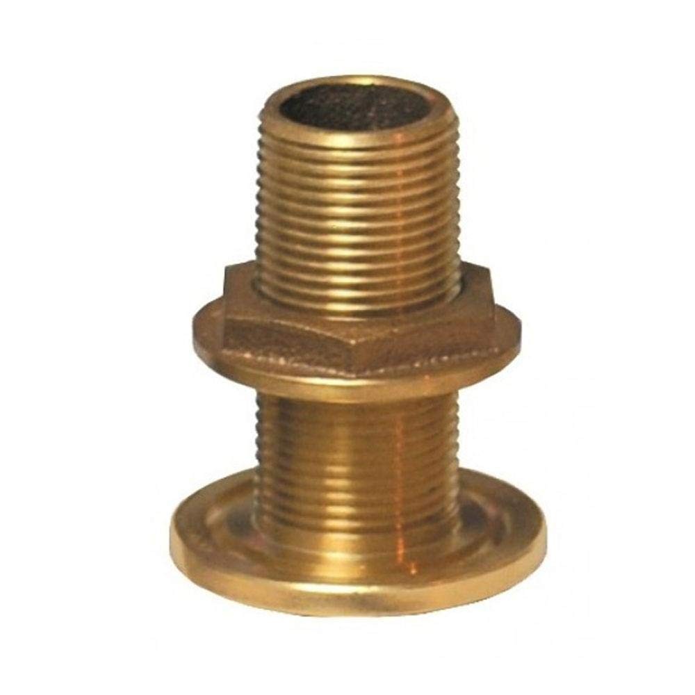 GROCO 1/2″ NPS NPT Combo Bronze Thru-Hull Fitting w/Nut One Size,