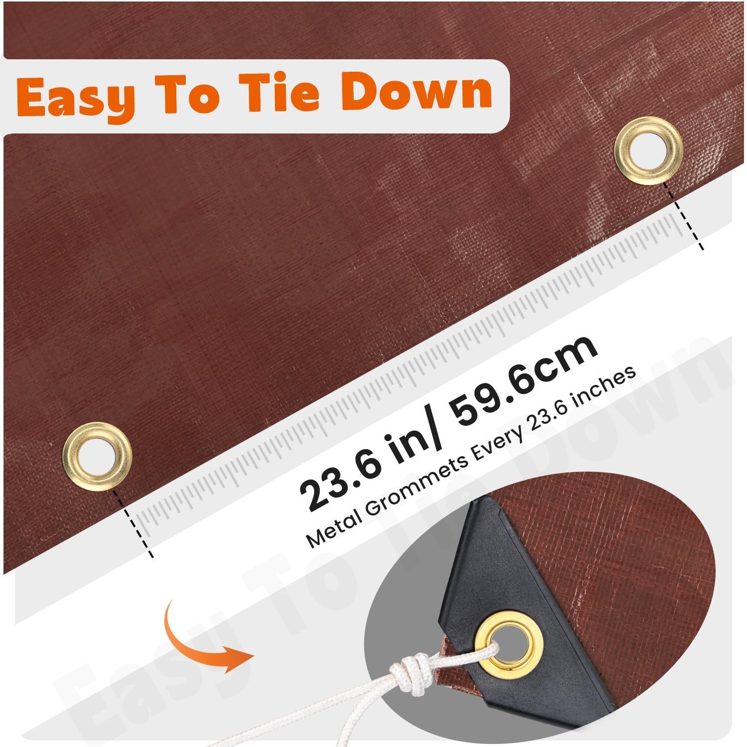 Keten Tarps Heavy Duty Waterproof 8×10 Feet, Extra Thick 16 Mil, Tear & Fade …