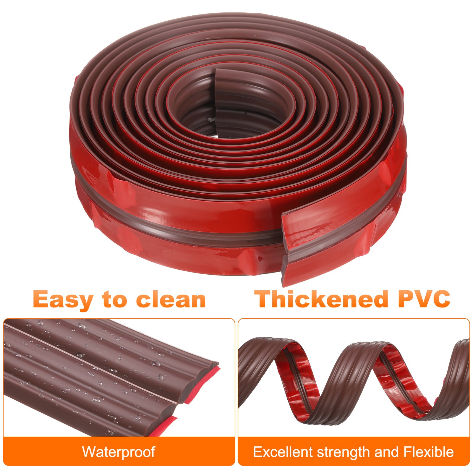 Wall Corner Protector 1.6″ 10FT Self Adhesive Wall Trim Molding, Coffee