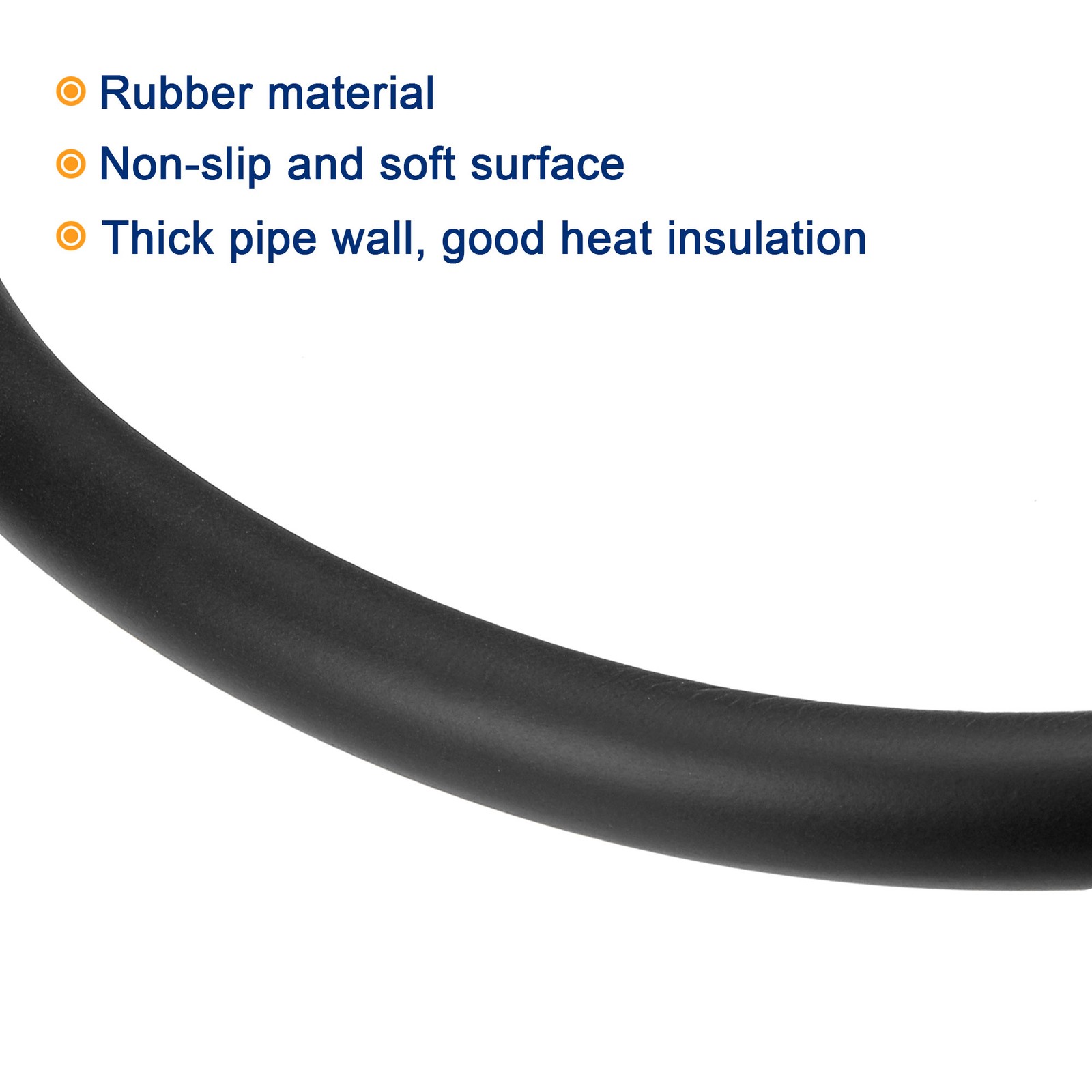 16mm ID 5mm Thickness 0.5m Foam Grip Tubing Handle Grips Black