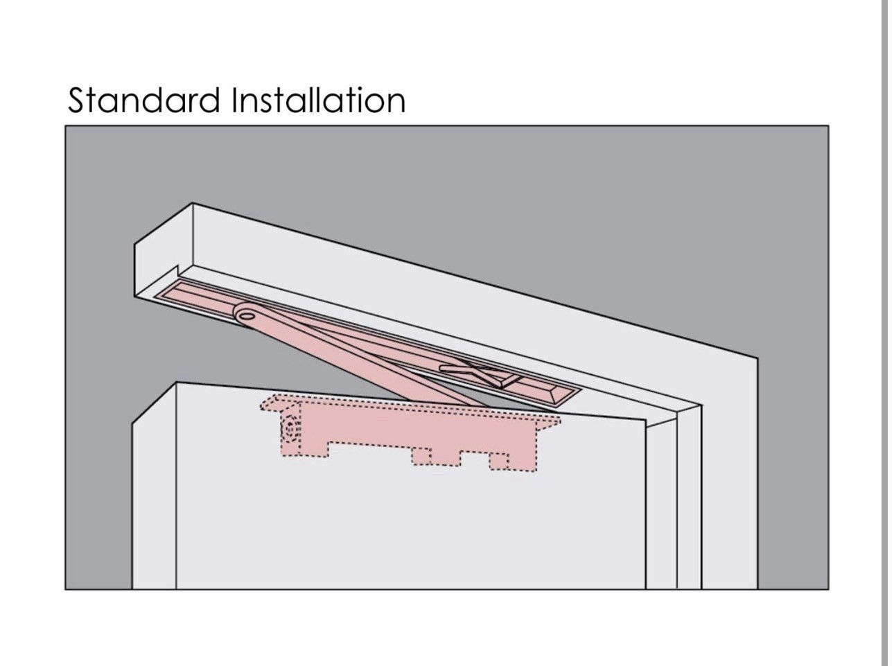 NHN1638U-M Concealed Door Closer, Non-Handed, Heavy-Duty, Up to 132lbs. Doors…