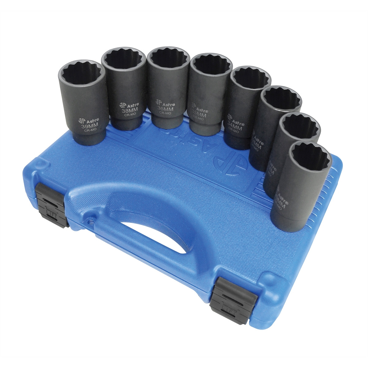 Astro Pneumatic 8pc 12-Point Axle Nut Socket Set 78868