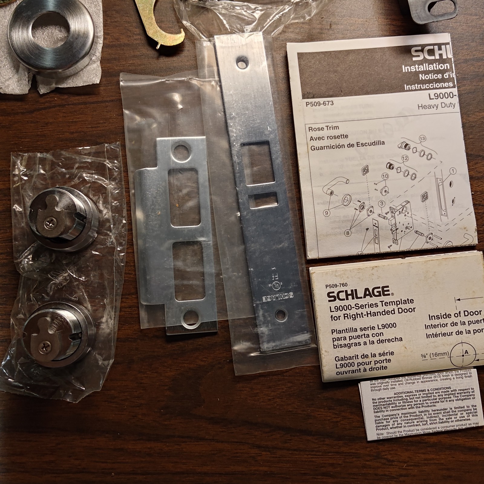 Schlage l9071J 06A 626 Classroom Security Mortise Body Lock W/ LFIC Housings