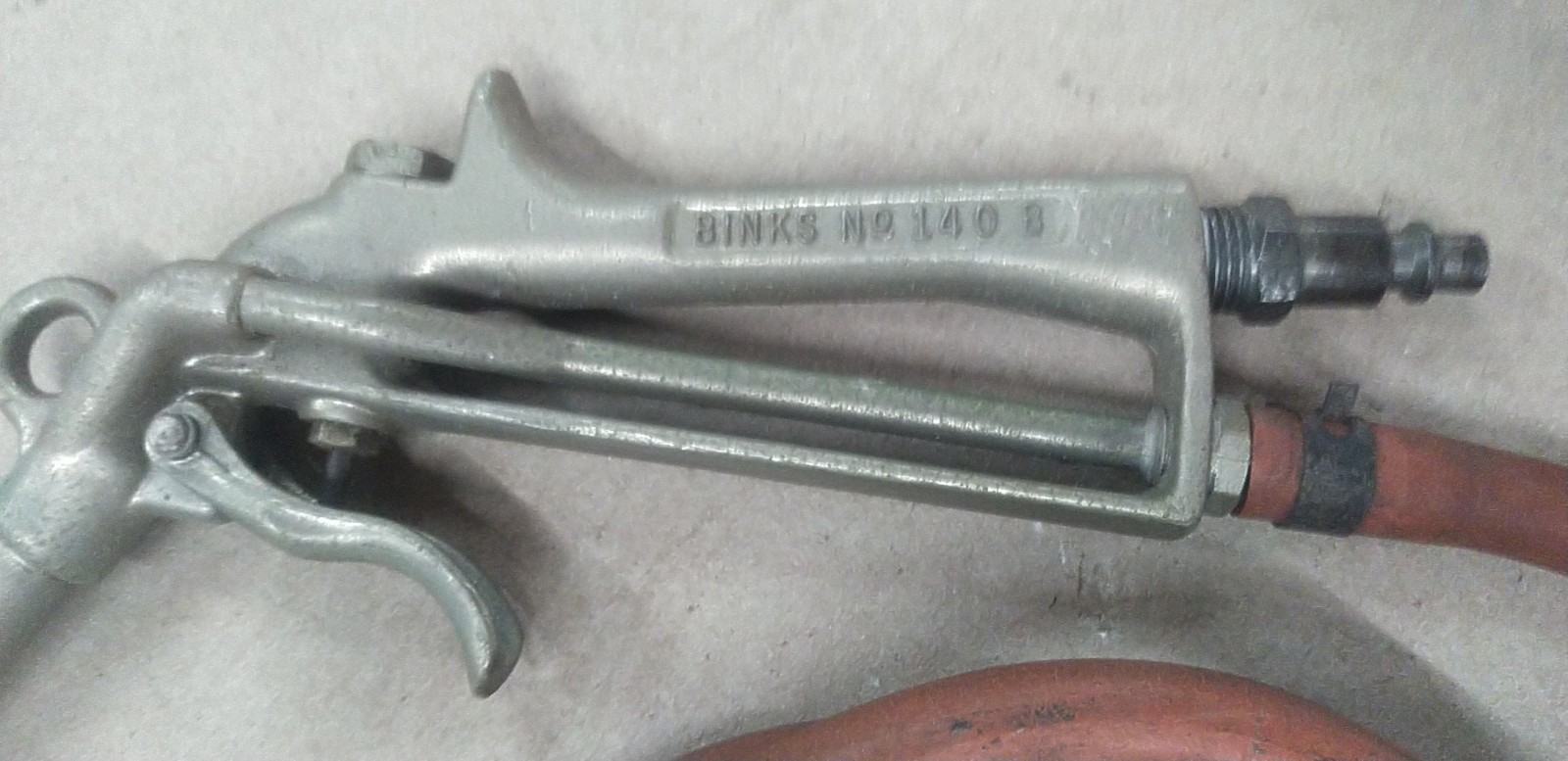 Binks 140B Solvent Spray Gun Assembly Cleaner – Nozzle, Hose & Air Hose Nipple