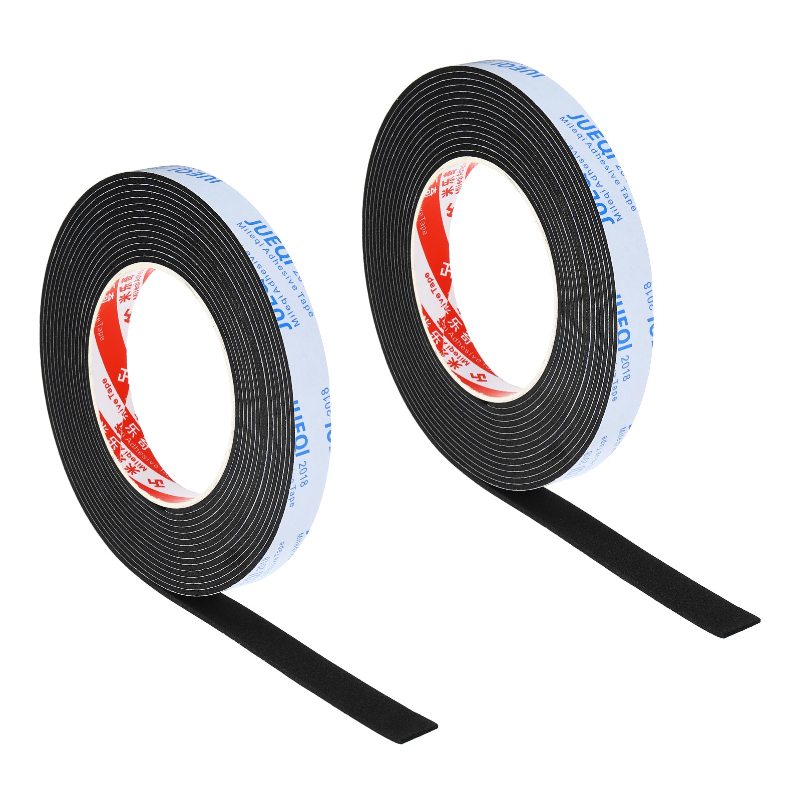 2Pcs 5/8″W x 5/64″T x 16.4Ft EVA Single Sided Foam Tape, Black