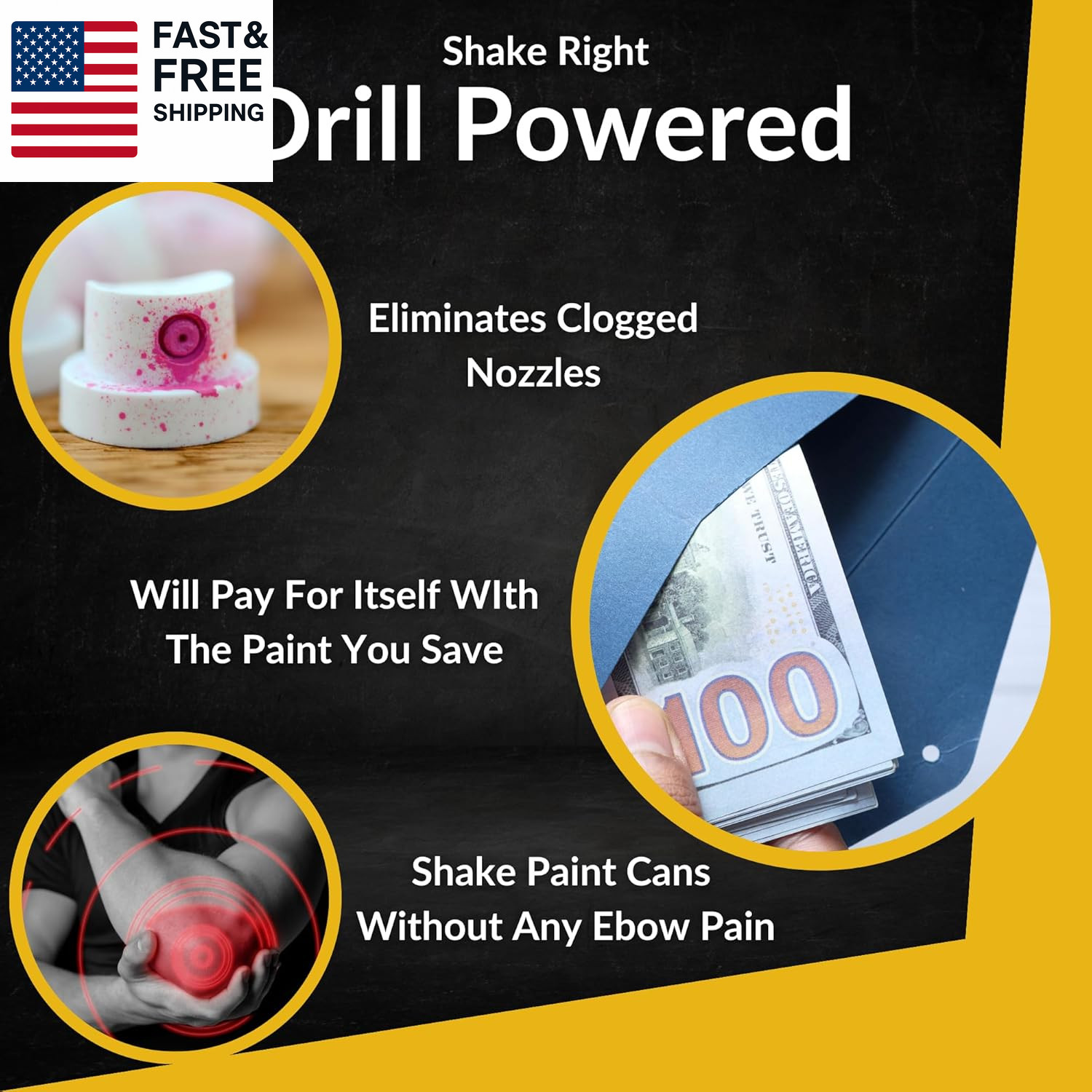 Spray Can Paint Shaker Mixer – Drill Powered Paint Shaker Electric Paint Shaker