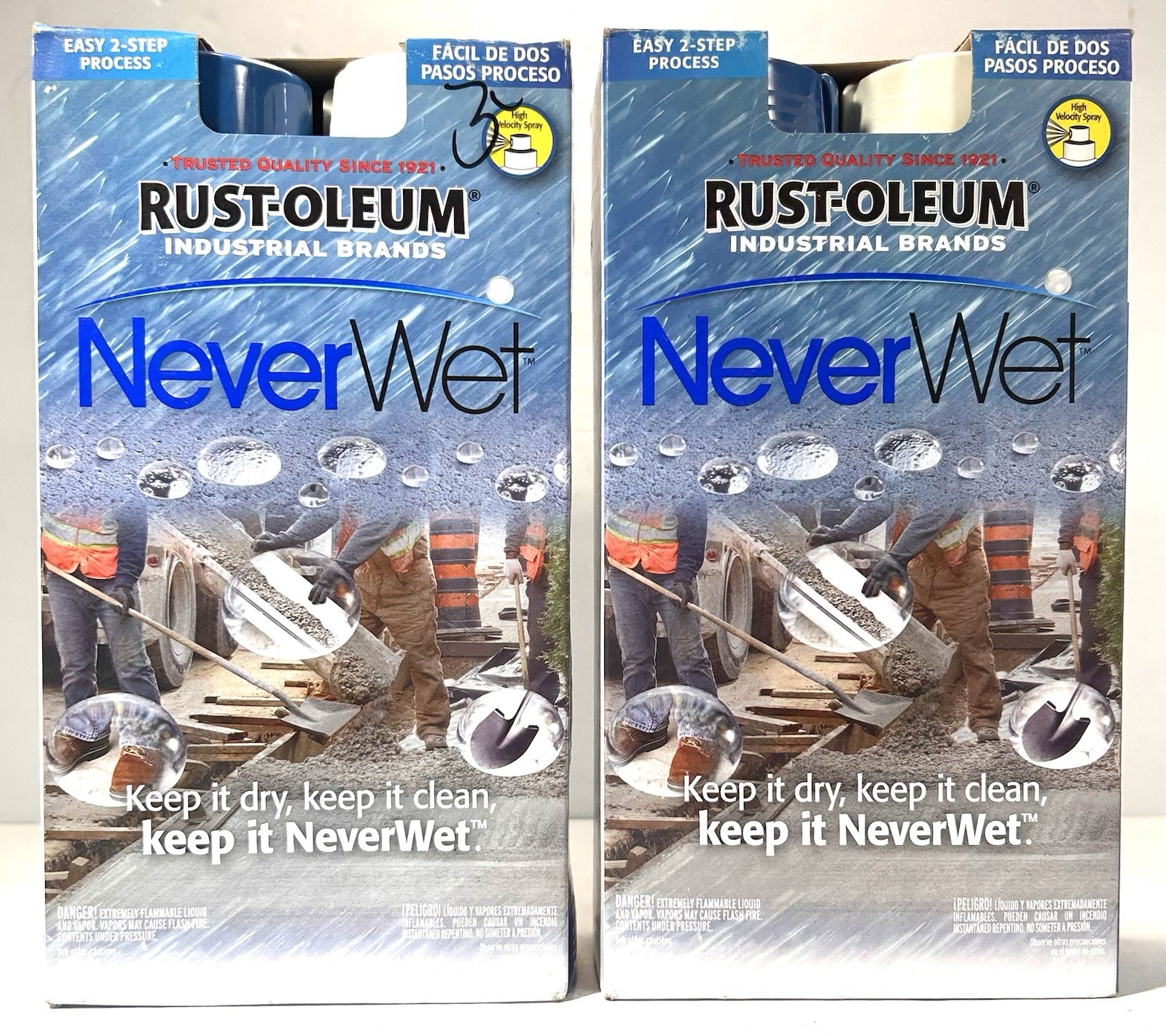 Rust-Oleum 14oz NeverWet Liquid Repelling Industrial Formula 2 Packs 2 Each NEW