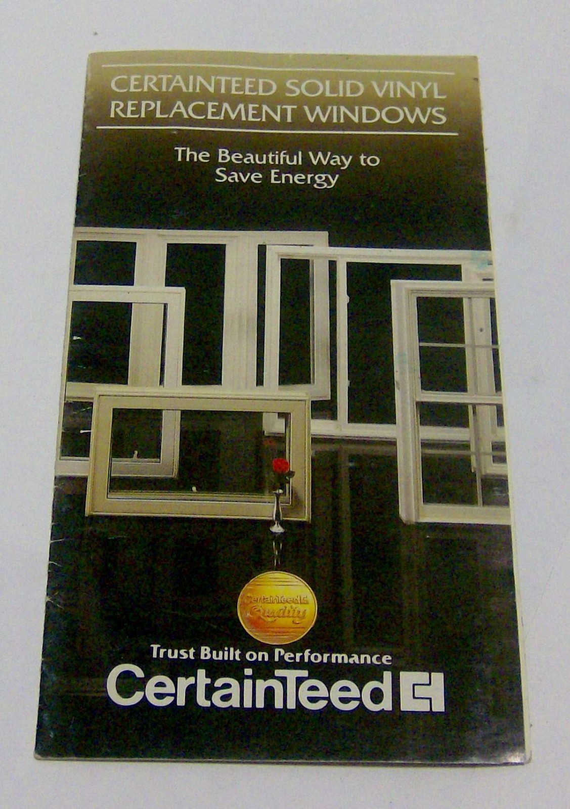 vintage 1980s CERTAINTEED Vinyl Window brochure HOME construction supply OLD