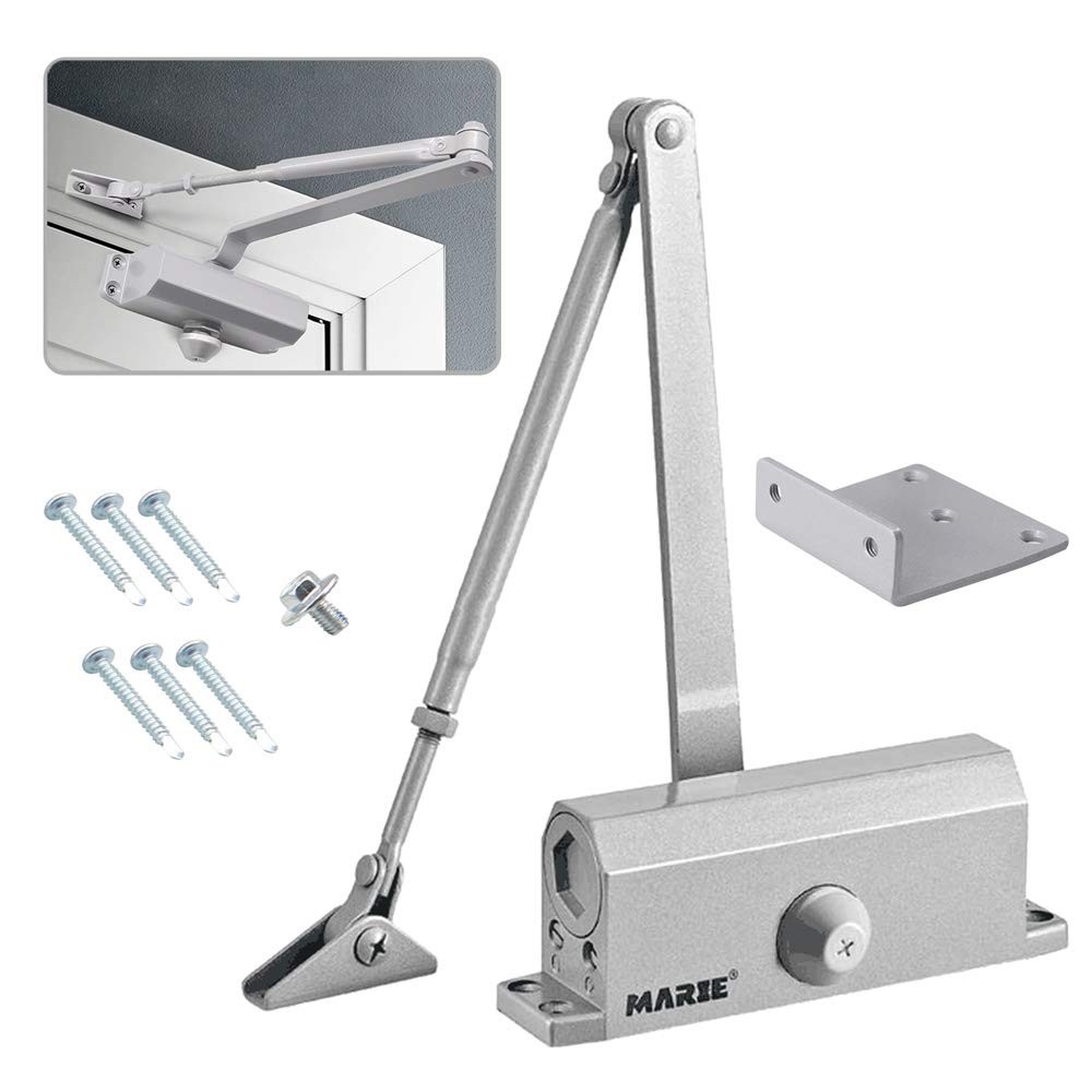 Automatic Door Closer，Adjustable Closing Speed Door Closer for 55-100 lbs Res…