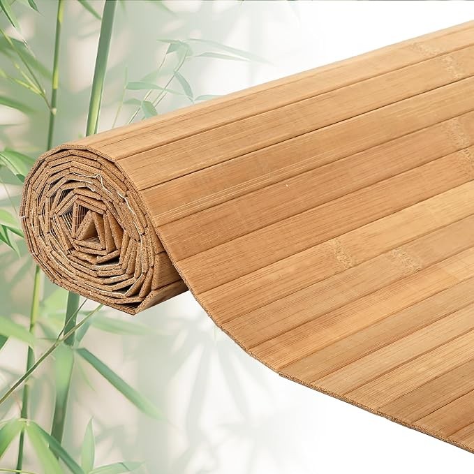 48″ W x 96″ L Carbonized Bamboo Wall Panel Pole Wrap