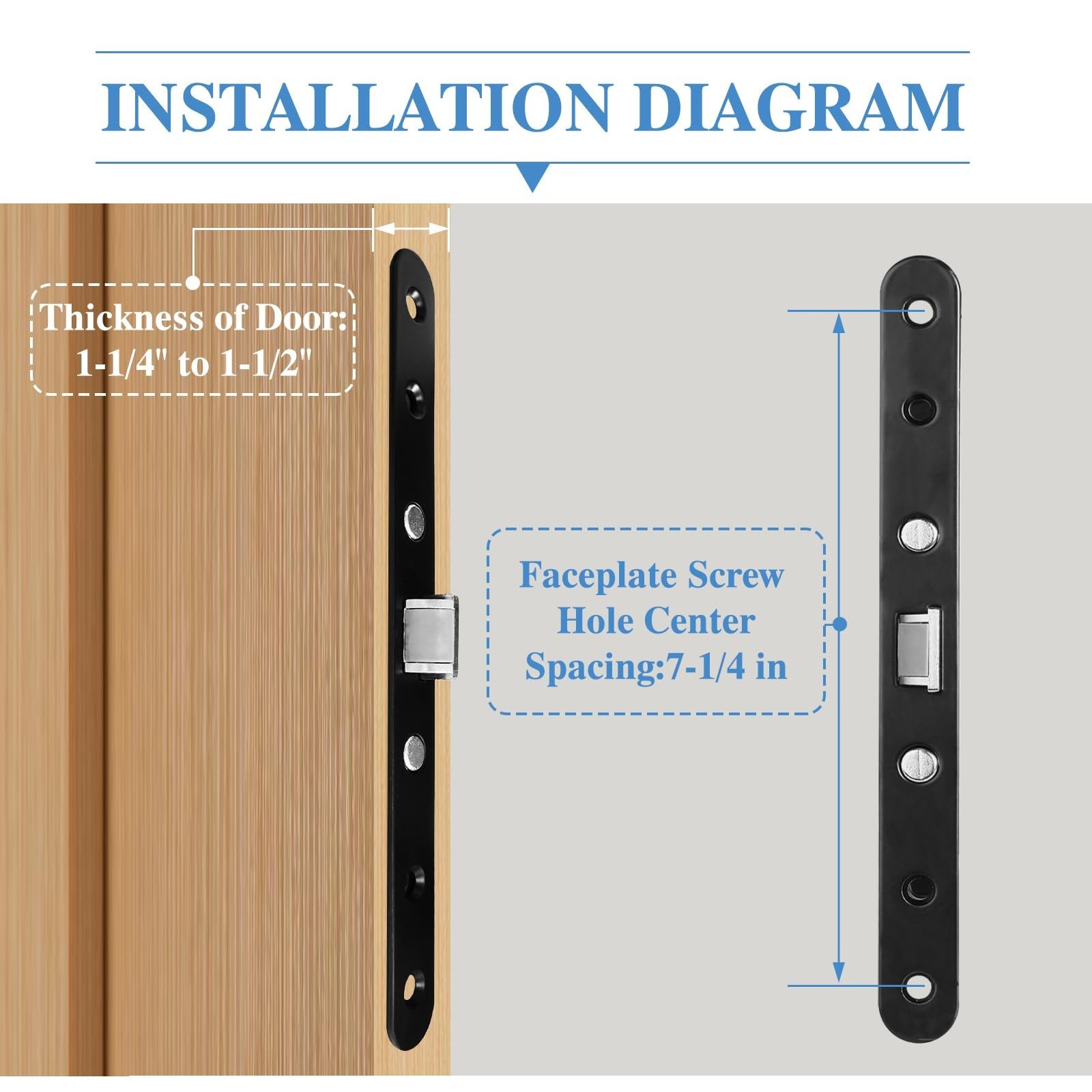 2 Point Bolt Mortise Lock Set Storm Door Fits Pella Handleset, Storm Door Loc…