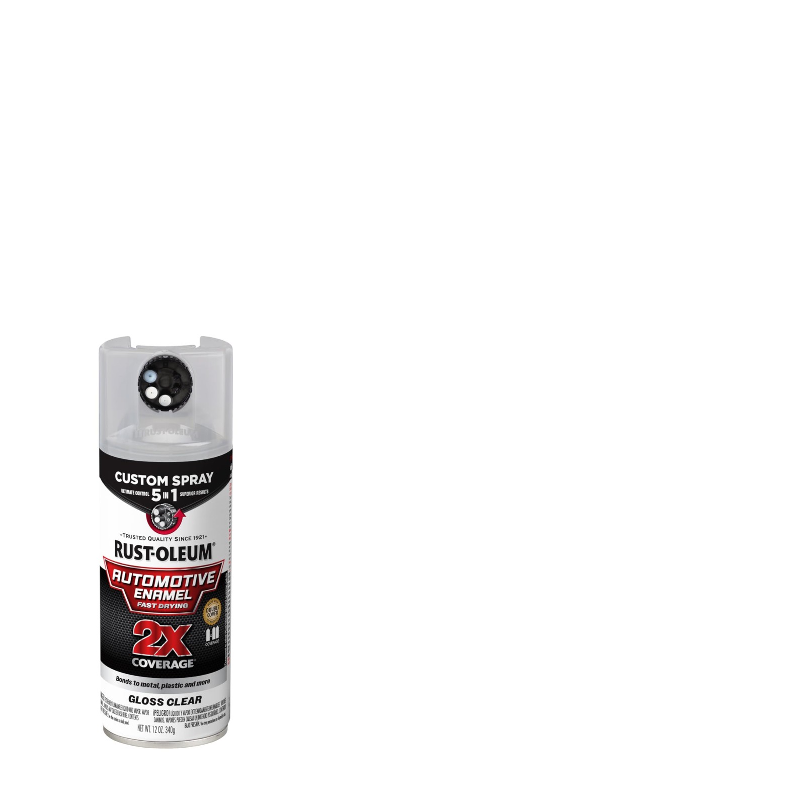 Rust-Oleum 2X Automotive Enamel Custom 12 Ounce (Pack of 1), Gloss Clear