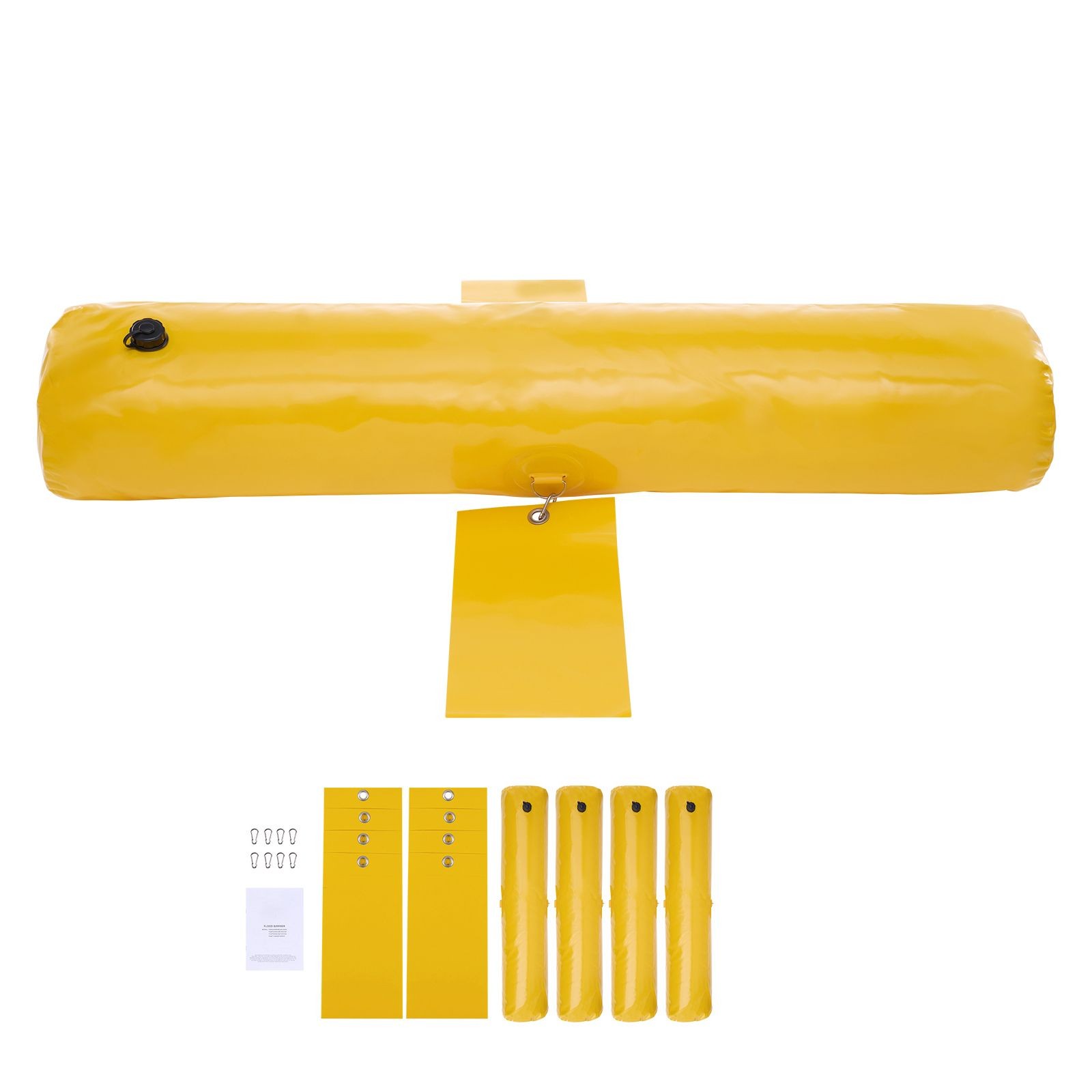 4-Piece PVC Flood Barriers, 48″x9.8″x6.7″, Heavy-Duty Water Blockers