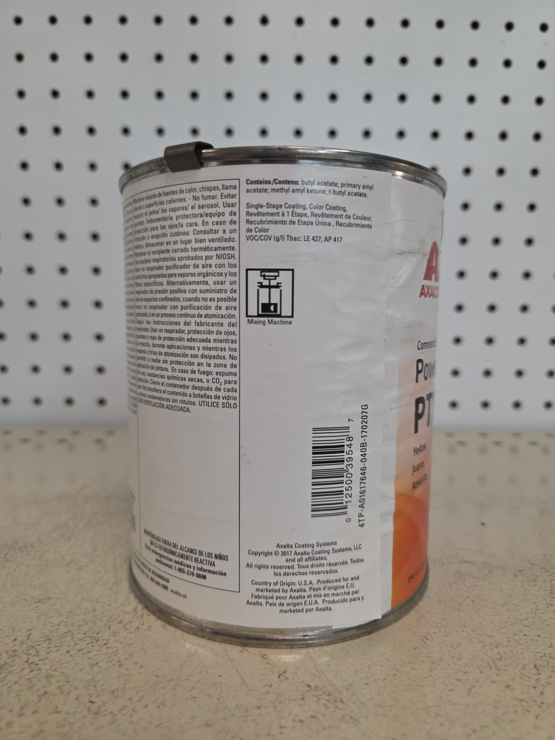 Axalta Commercial Transportation PowerTint PT144 YELLOW — One Quart