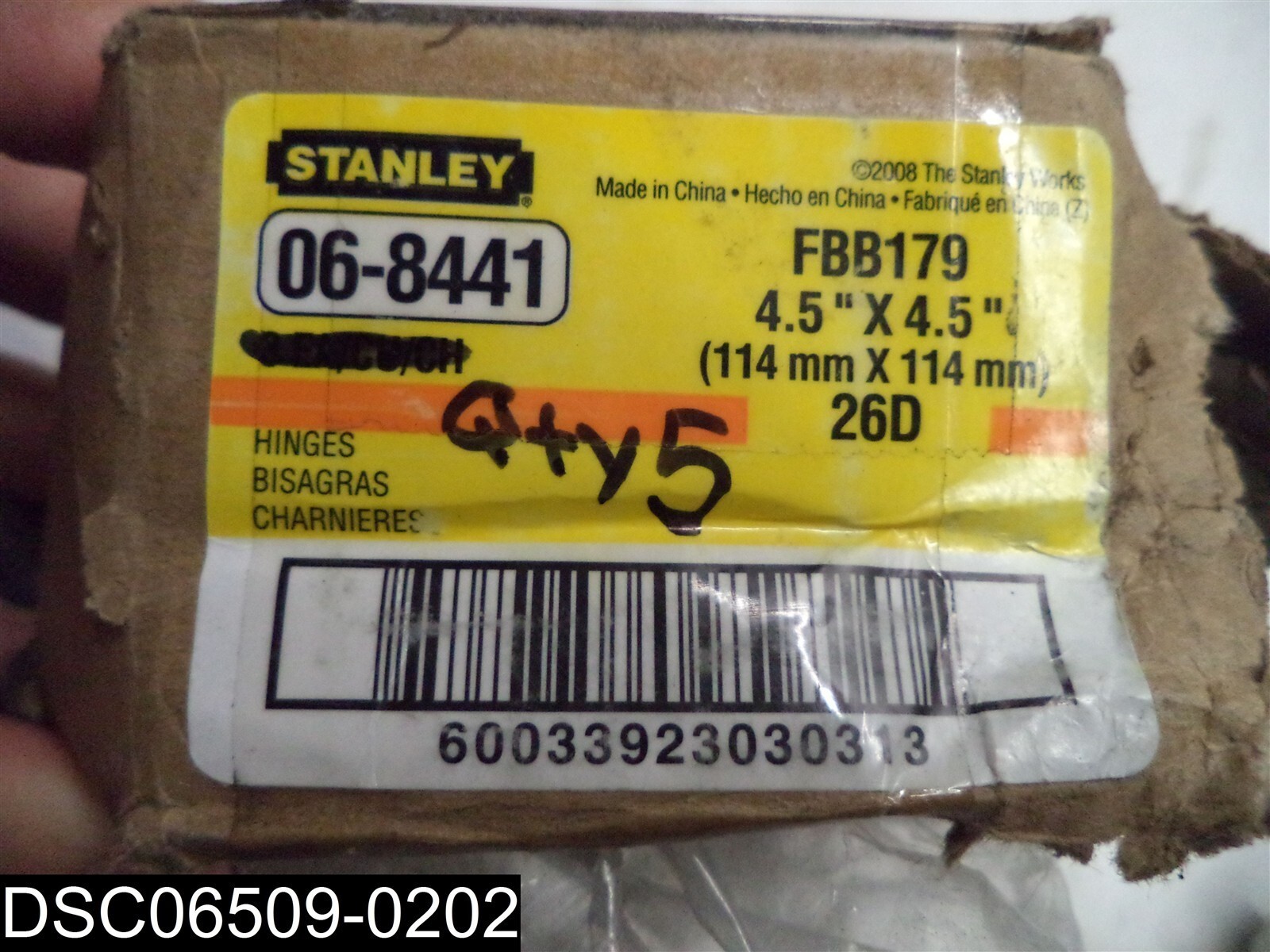 QTY=5: 06-8441 Stanley FBB170 4.5″ X 4.5″ Hinges