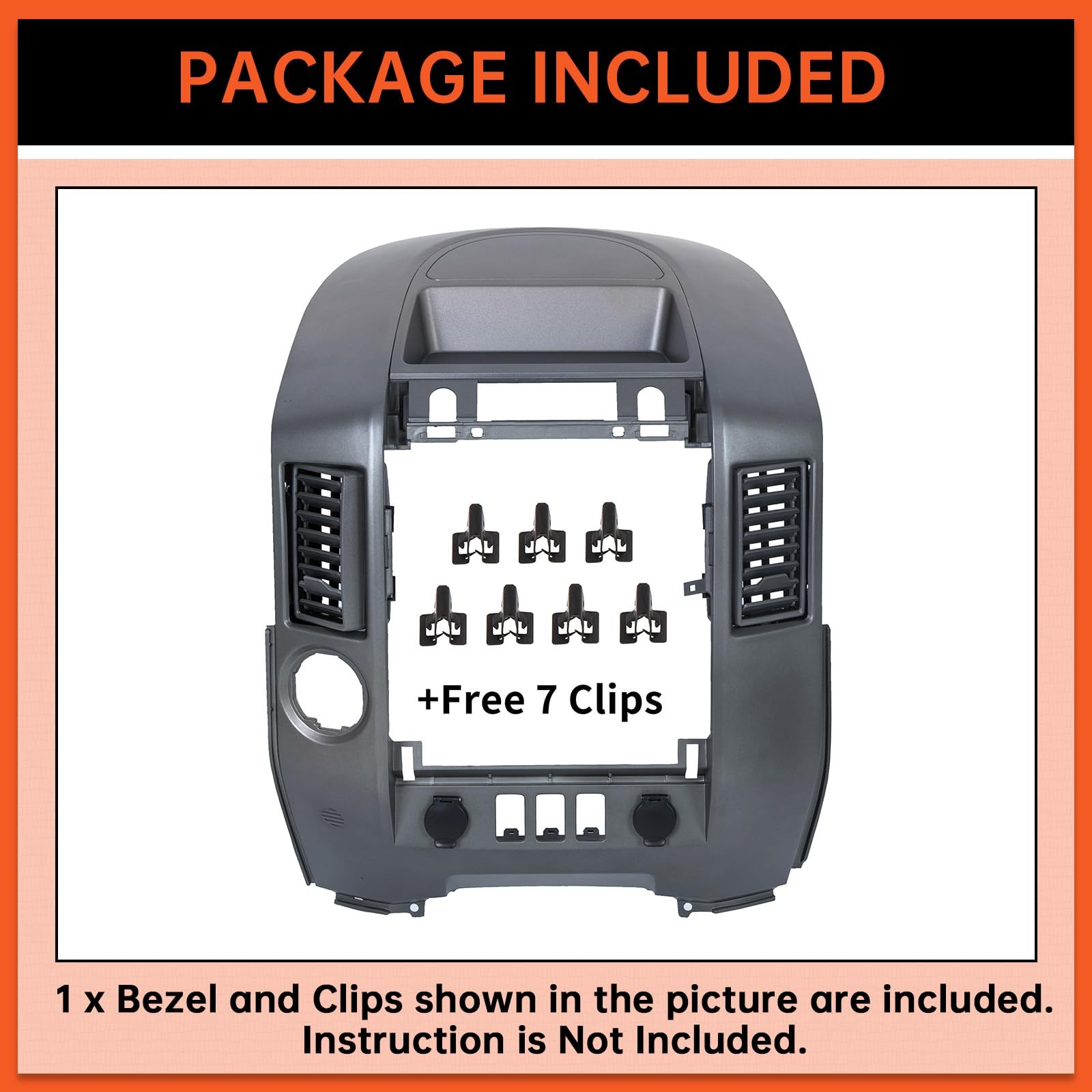 ECOTRIC Center Dash Instrument Panel Lid Compatible with 2004 Silver Gray