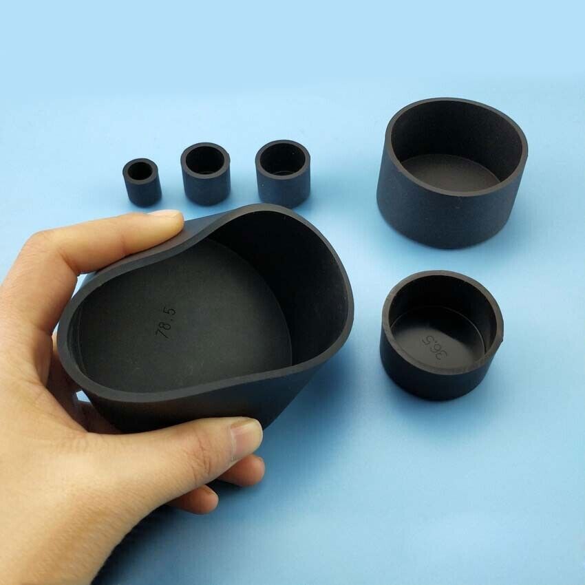 Round Silicone Rubber Chair Table Feet Pipe Tubing End Cover Caps ID 32.5~78.5mm