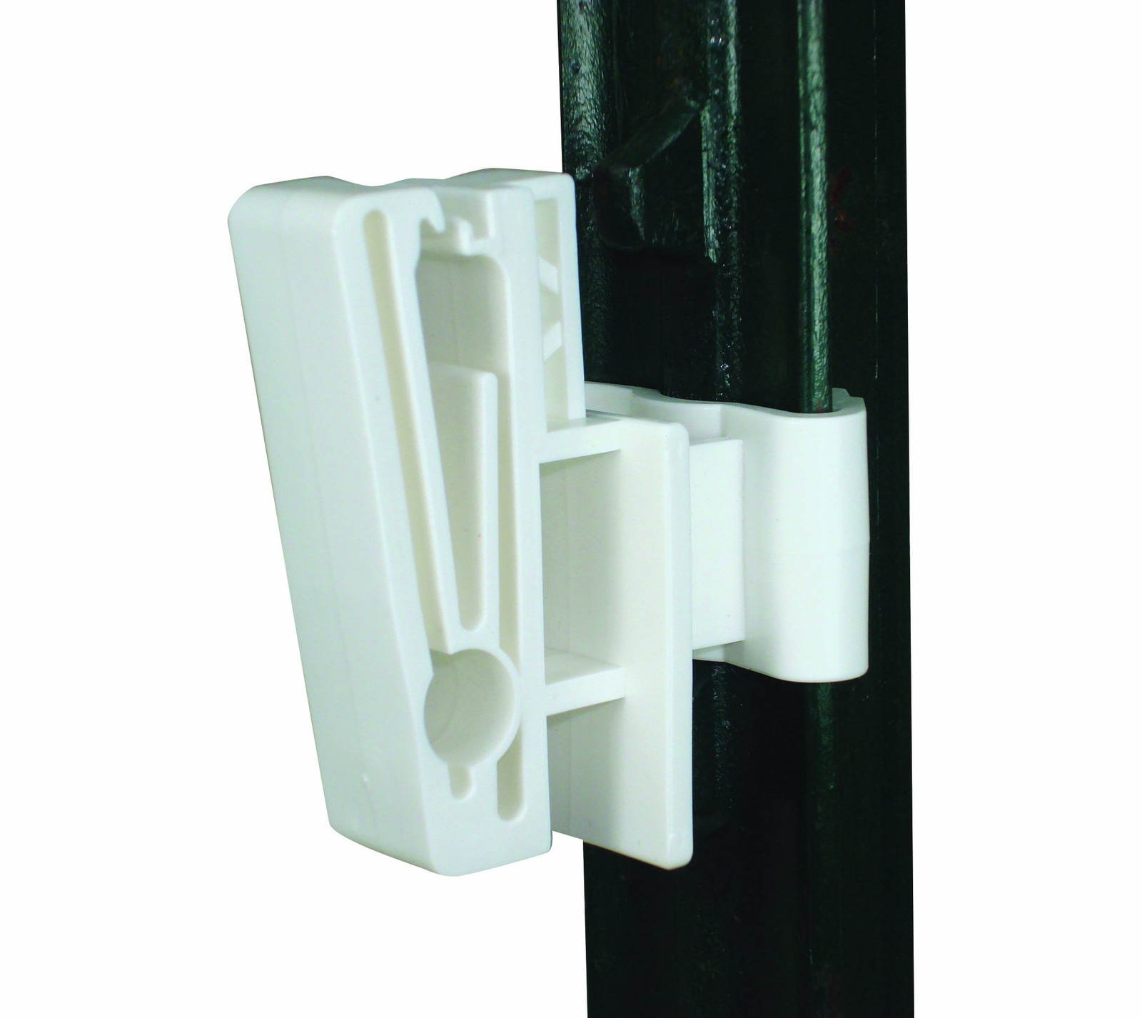 Field Guardian T-Post 2-Inch Polytape or 3/8-Inch Rope Insulator, White white