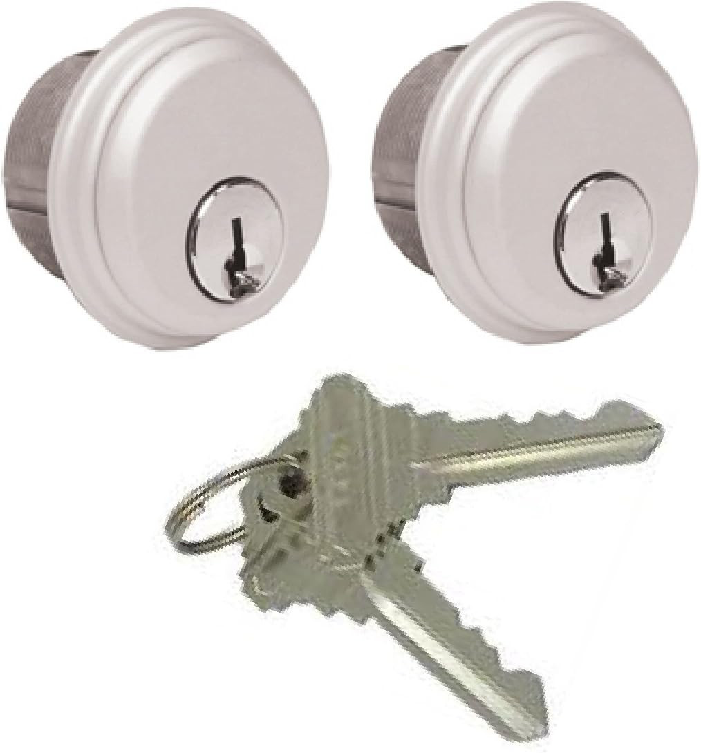 Storefront Door Mortise Lock Cylinder (Cylinder, Aluminum Silver, 2 Pack)