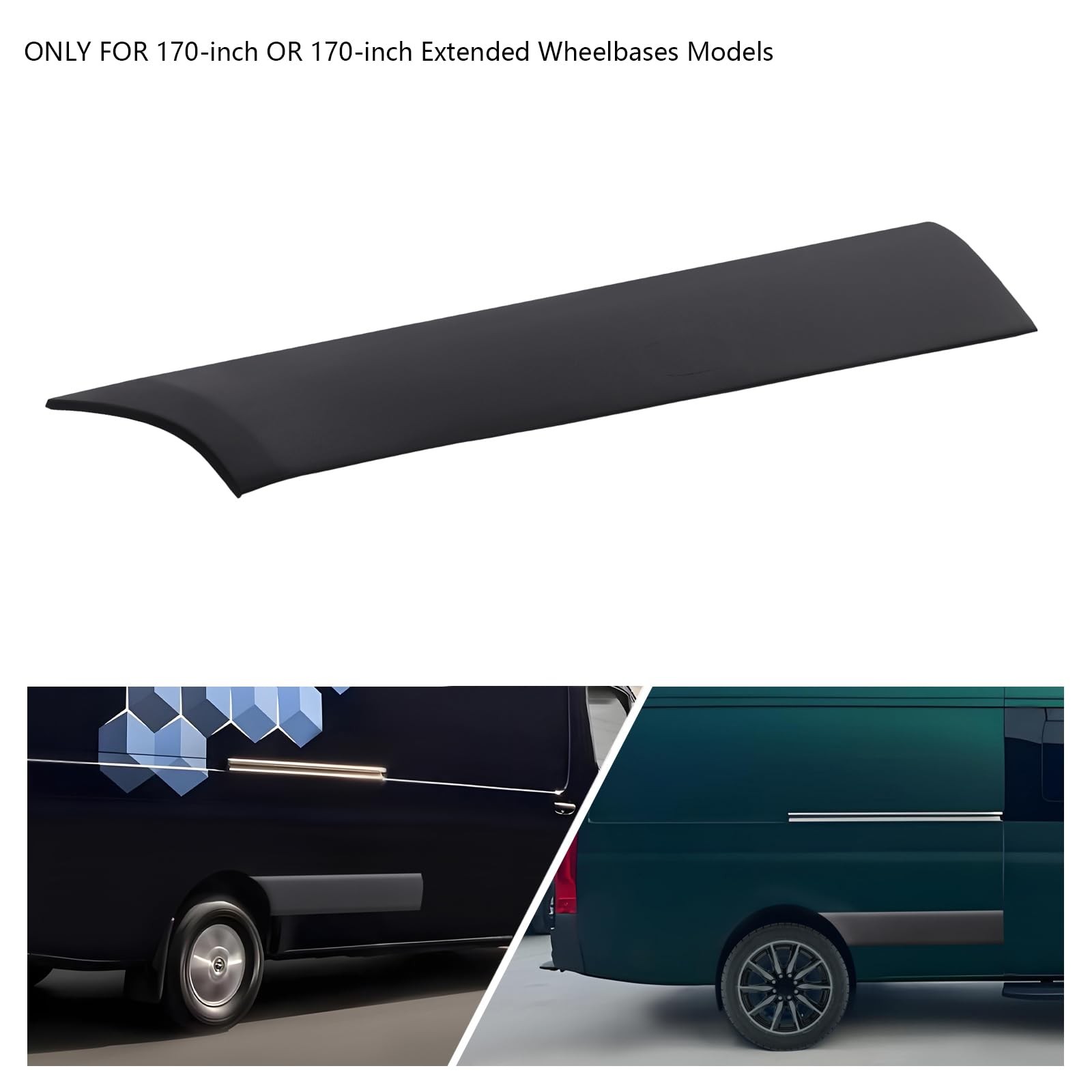 Rear Trim Cover for 2019-2024 Sprinter W907 Passenger Side Black