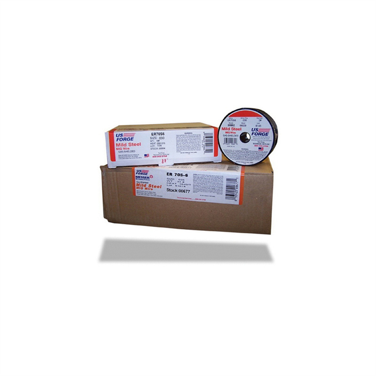 U.S. FORGE INC. 00654 MIG Wire, 0.023 in Dia, 70S-6 Solid Mild Steel Wire, 10 l