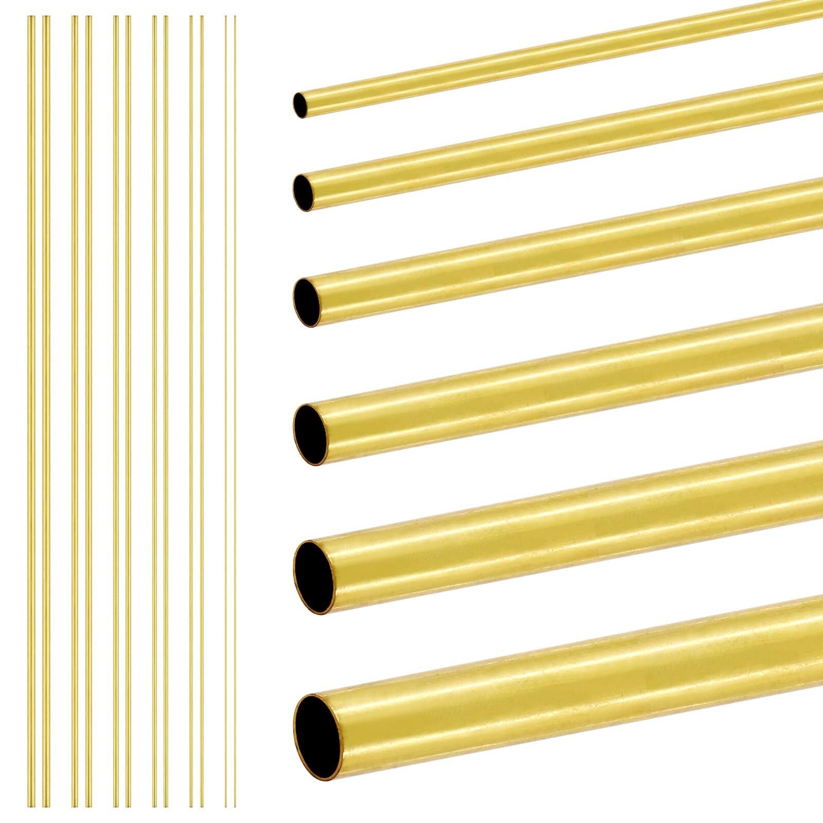 Brass Tube 1mm 2mm 3mm 4mm 5mm 6mm 7mm 8mm 9mm 10mm 11mm 12mm 13mm O.D. x 300mm