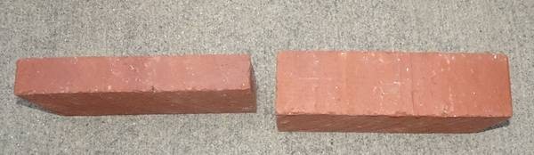 14x Natural Red Clay Bricks Rectangular Rough-Finish Bricks for Interior & Ext