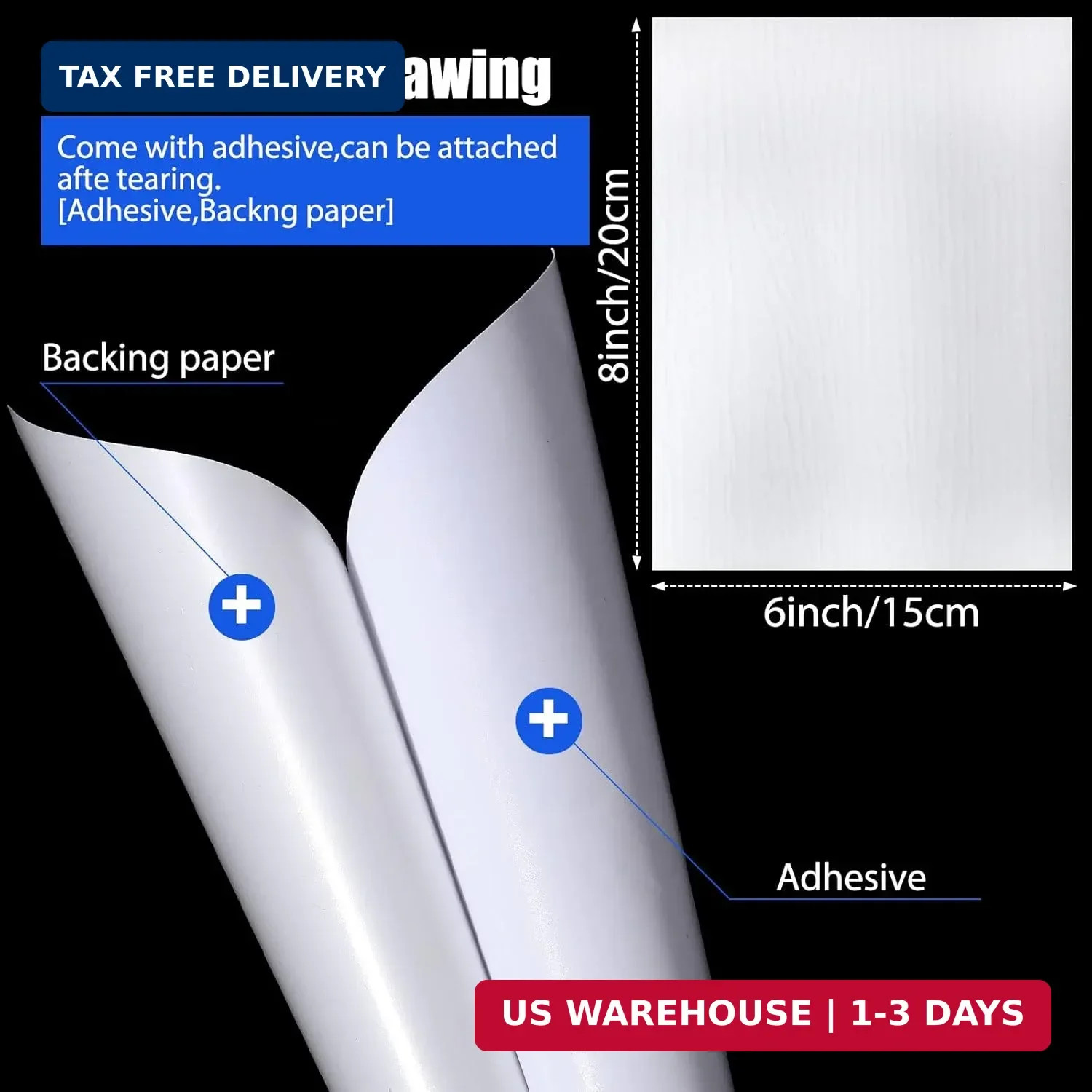 Mudder Vinyl Siding Repair Kit 6 x 8 Inch Vinyl Siding Patch Self Adhesive PVC T