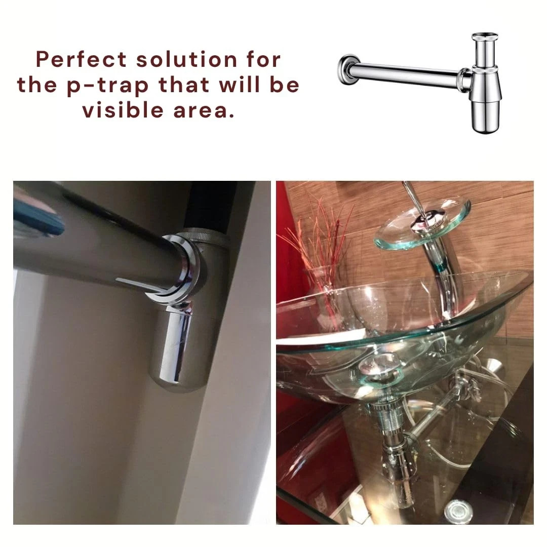 Classical Basin Bottle Trap Chrome Sink 5.91″ inches x 11.61″ inches,