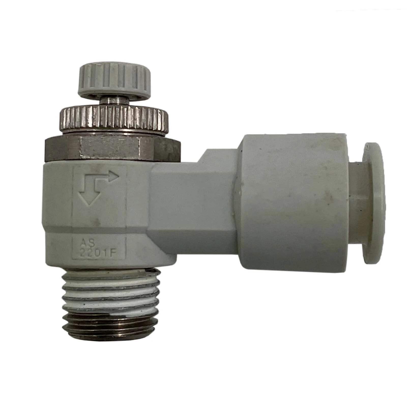 SMC Pneumatic Fitting Speed Controller PBT Resin 10mm Grey AS2201F-02-10S