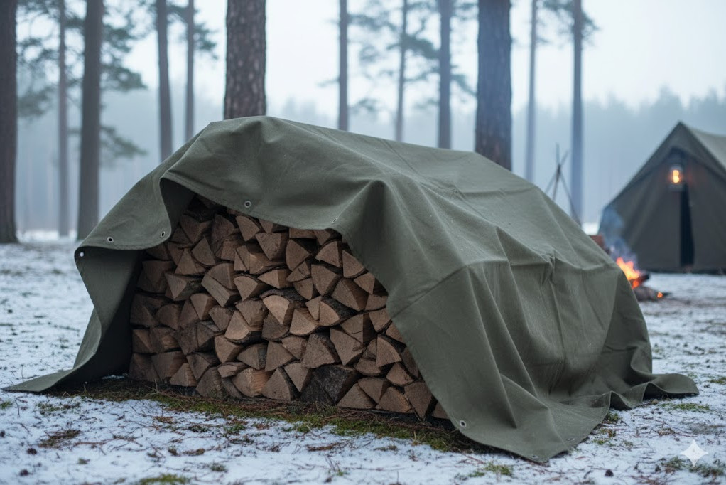 WHITEDUCK Canvas Tarp 18 oz. Heavy Duty 8’x6′ Waterproof, Mold and UV Resistant