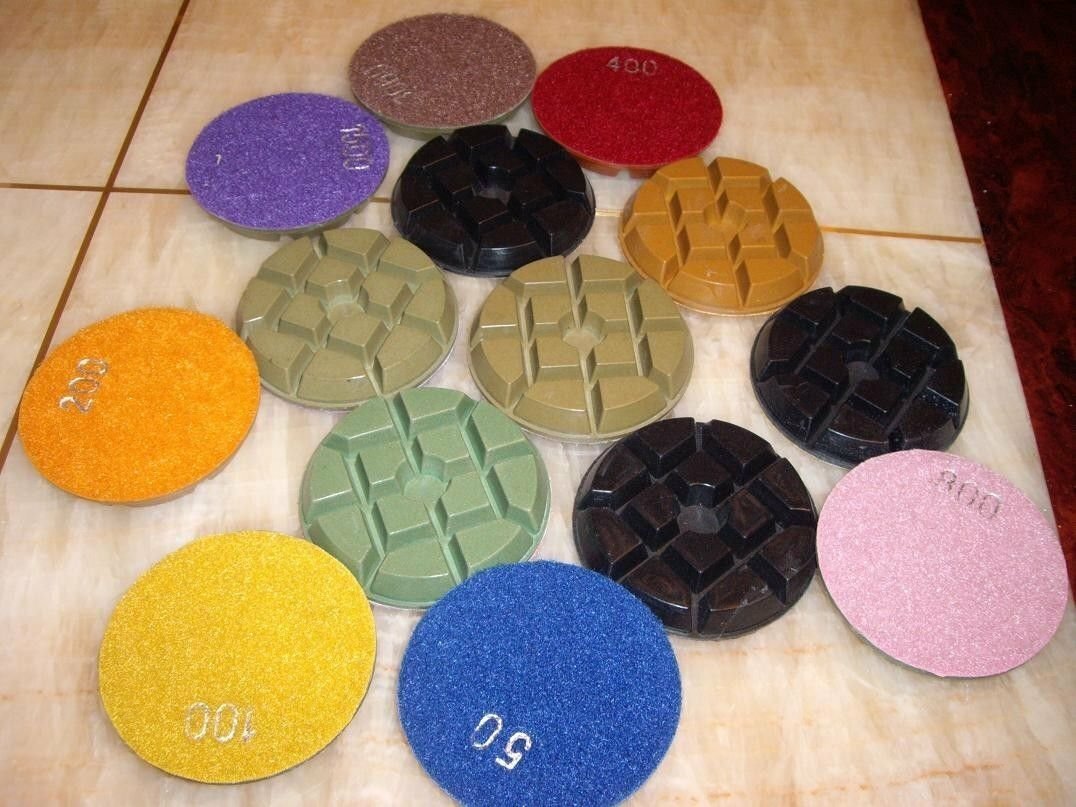 3 Inch Diamond Floor Polishing Pads Dry Wet for Granite Marble Concrete Terrazzo