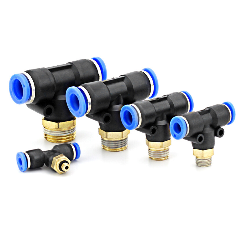 Pneumatic Push In Fittings Thread Connectors Water Air Hose Tube Quick Joiner