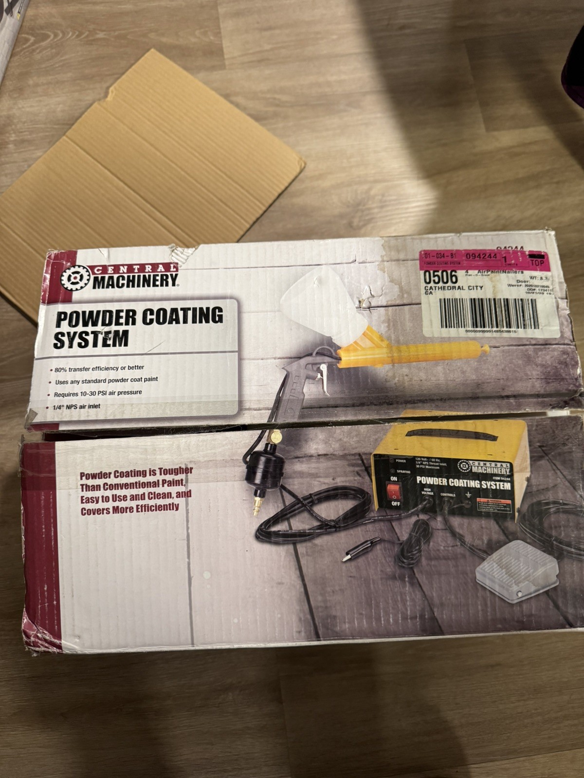 Central Machinery Powder Coating System Electrostatic Paint Gun 10-30 PSI New