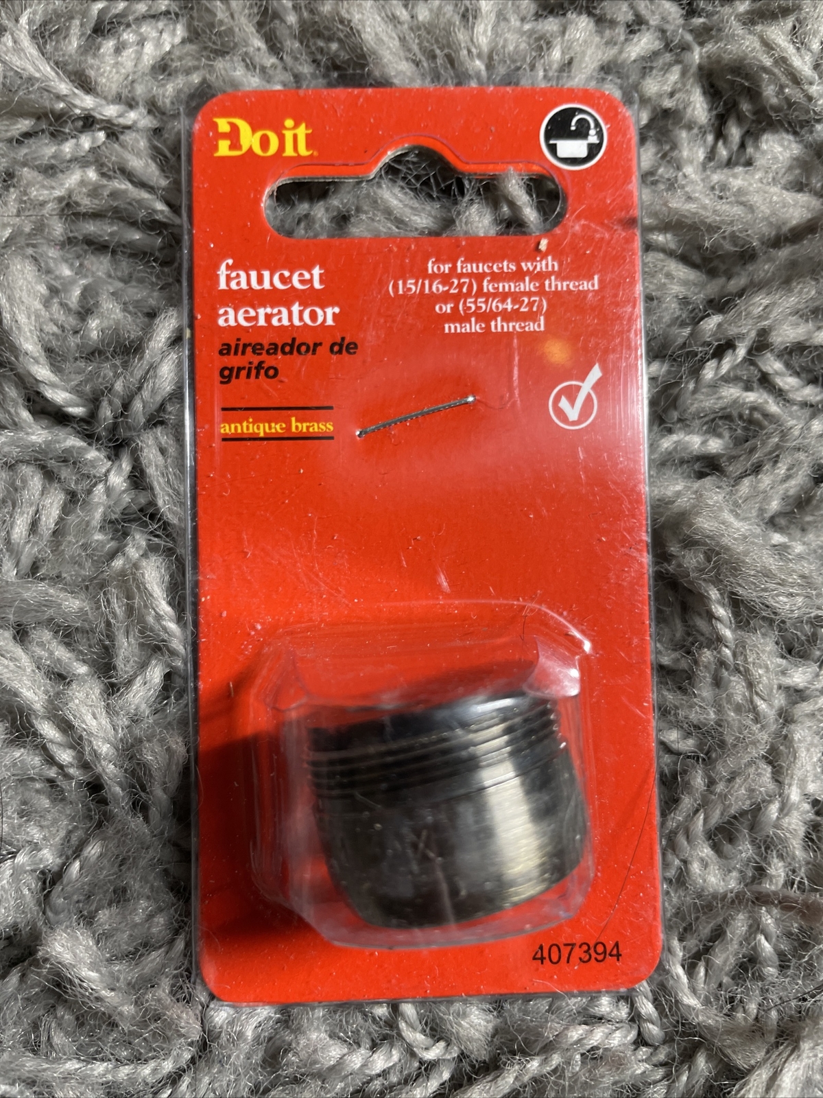 Do it -Fit Antique Brass Aerator 15/16-27 Female or 55/64-27 Male 407394