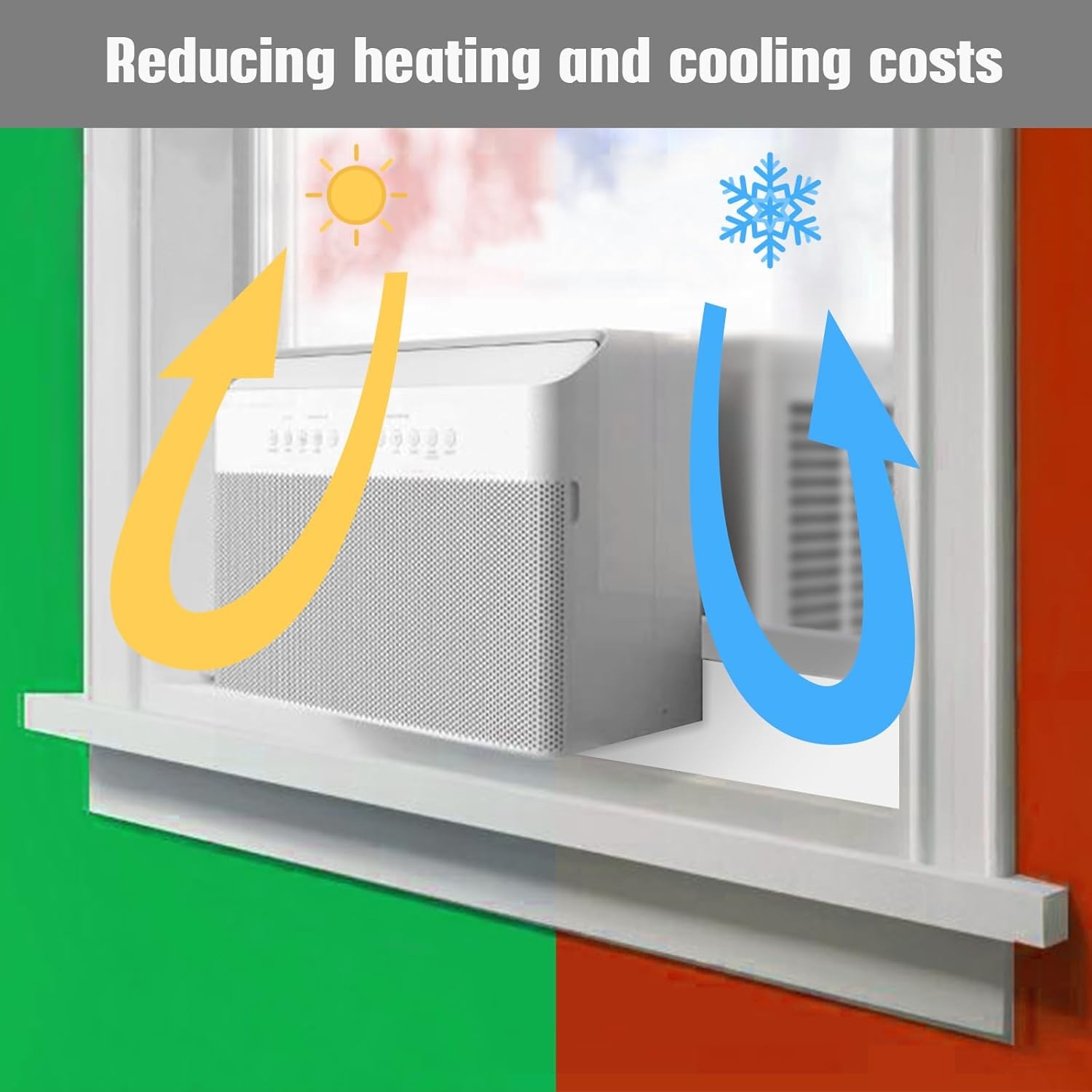 Insulation Foam Block 2 Pack, for U-Shape Window Air Conditioner Units with Foam