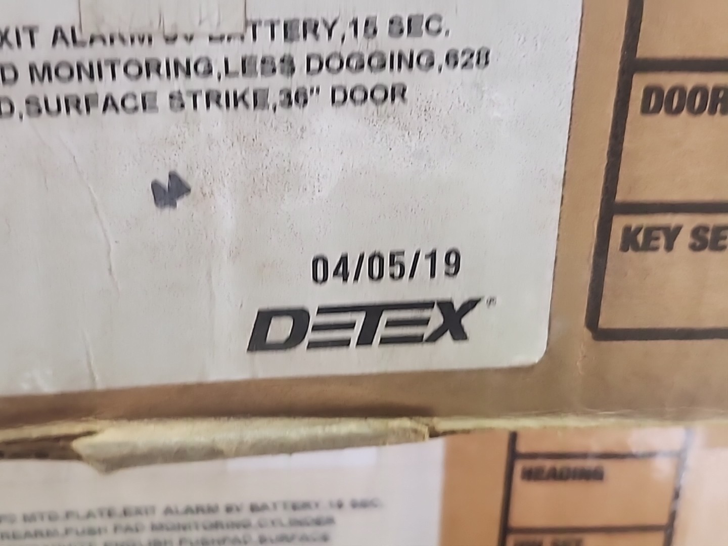 Detex V40 x EB x LD Exit Device Value Series v40 Fire Rated /NO handle/