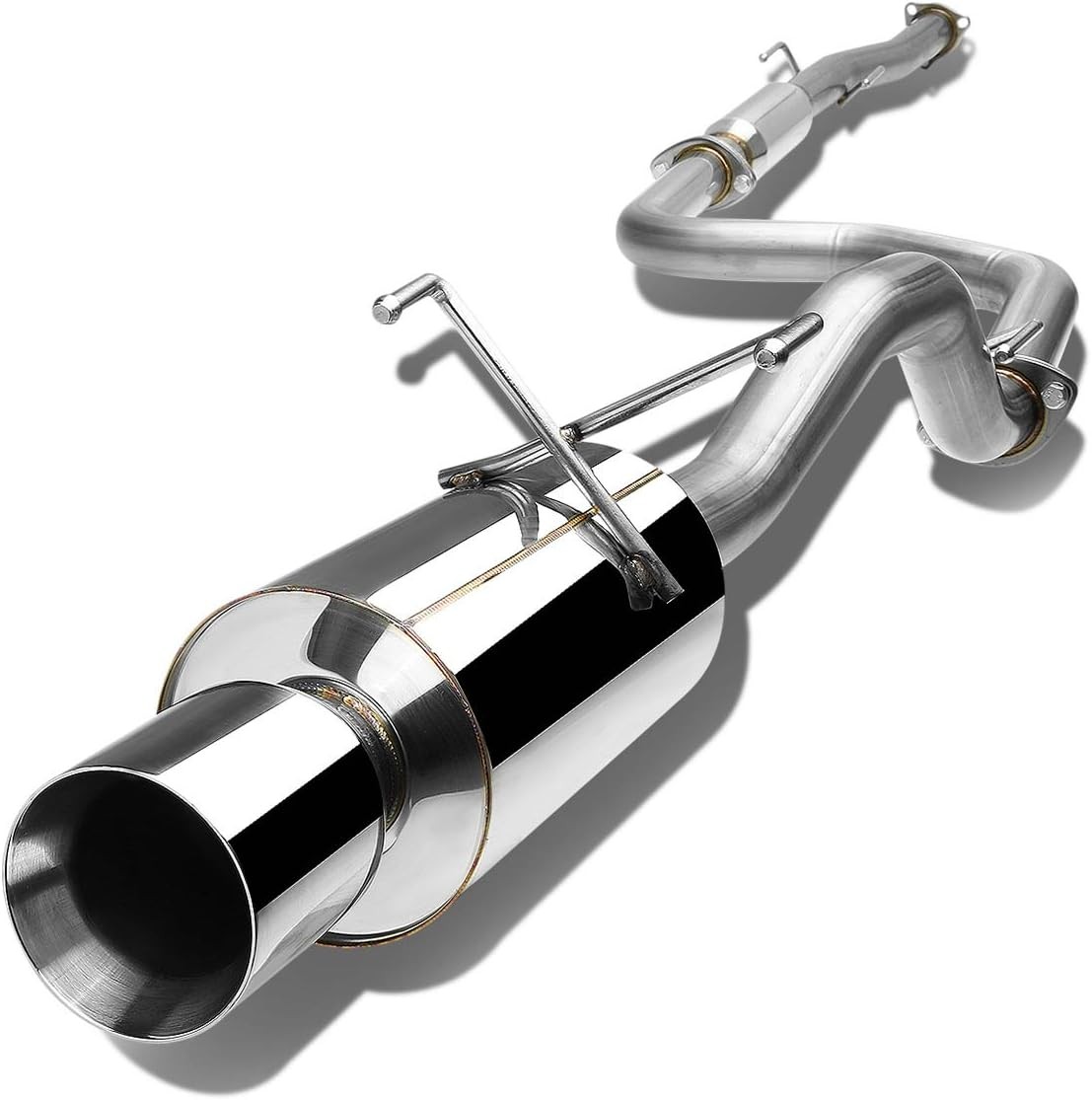 Stainless Steel Cat Back Exhaust System Compatible 92-00 Honda Civic Coupe/Sedan