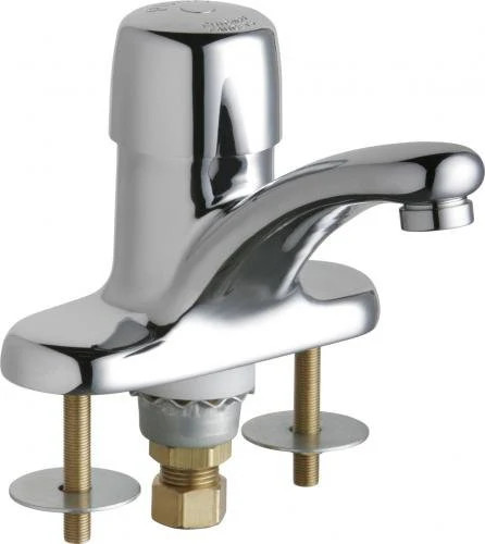 Chicago Faucets 3400-ABCP Commercial Lavatory Faucet Deck Mount Chrome 0.5GPM