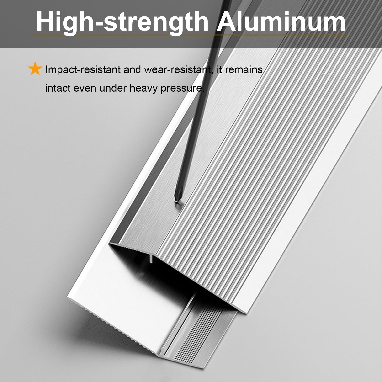 36” Aluminum Floor Transition Threshold Strip, Bridge The Height Gap Betwe
